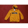 Hoddie, orange mit Aufdruck