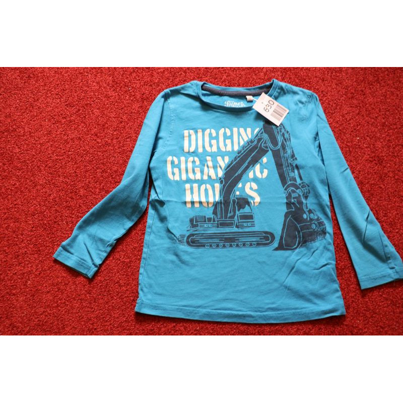 Langarm-Shirt mit Baggermotiv