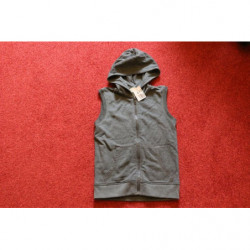 graue Sweatshirt-Weste mit Kaputze