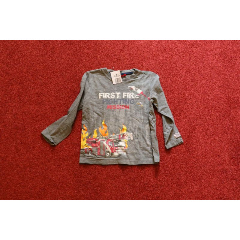 Langarm-Shirt mit Feuerwehrmotiv