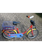 Kinderfahrrad, rot/blau/gelb