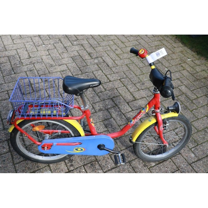 Kinderfahrrad, rot/blau/gelb