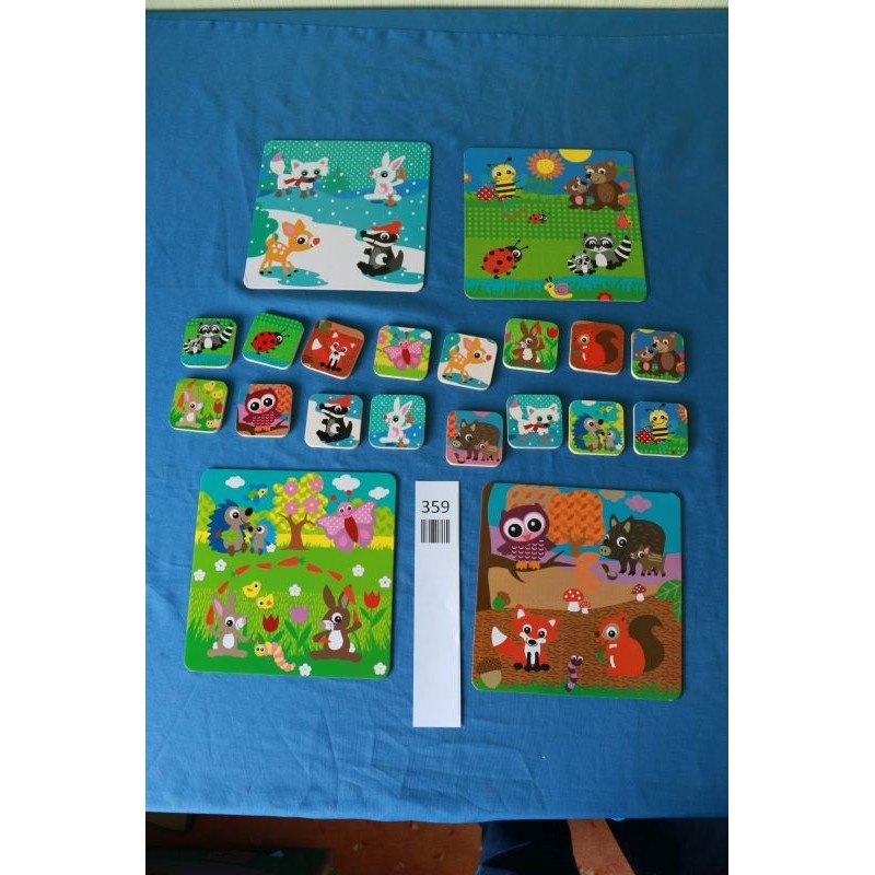 Tier-Bilderlotto-Spiel