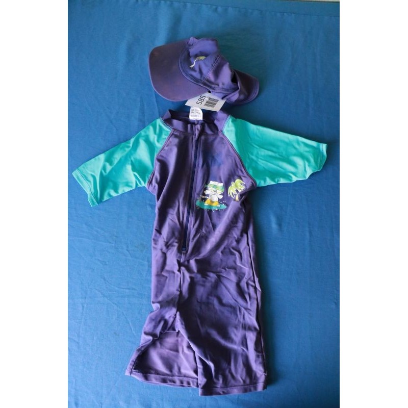 Schwimmanzug mit Mütze, Größe 74/80